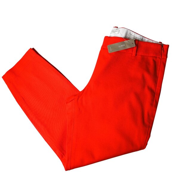 J. CREW Orange Stretch Minnie Ankle Pants - Size 8 - NWT - Picture 1 of 8